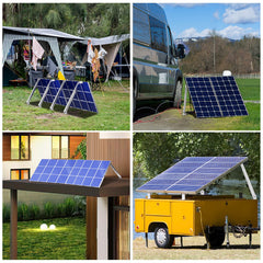Ikodm Solarpanel Halterung Verstellbar 0-60° Aluminium 1 Paar