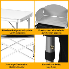 Ikodm Campingküche Campingschrank Alu 5 Fächer