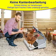 Ikodm Futterautomat für hühner Fußpedal selbstöffnender 5kg