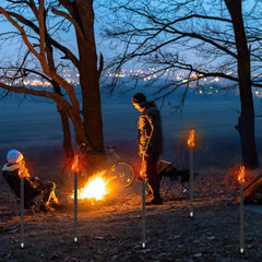 Ikodm Wachsfackel Fackeln für Outdoor Brennzeit 45 min