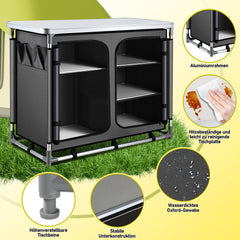 Ikodm Campingküche Campingschrank Faltschrank
