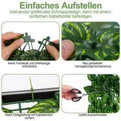 Ikodm Künstliche Efeu Sichtschutz 50*50cm 12 Stück