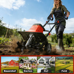 Ikodm Elektrische Gartenfräse Bodenfräse 1500W 400 U/min