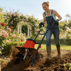 Ikodm Elektrische Gartenfräse Bodenfräse 1500W 400 U/min