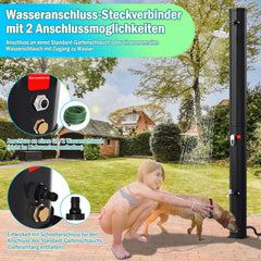 Ikodm 35L Solardusche Gartendusche Inkl. Schutzhaube