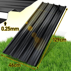 Ikodm Trapezblech Dachblech Verzinkt 12× Anthrazit / Grün 7m²