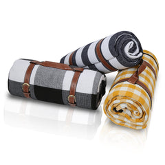 Ikodm Picknickdecke Wasserdicht Tragbar 200×200cm