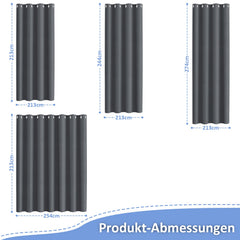 Ikodm Outdoor Vorhang Wasserdicht mit Ösen