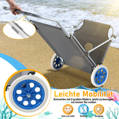 Ikodm 2-in-1 Aluminium Sonnenliege mit Rollen, klappbar & verstellbar