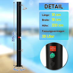 Ikodm 20L Solardusche mit Duschkopf