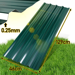 Ikodm Trapezblech Dachblech Verzinkt 12× Anthrazit / Grün 7m²