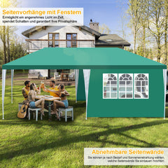 Ikodm Pavillon Partyzelt 3x6m Wasserdicht mit Seitenteilen