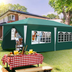 Ikodm Pavillon Partyzelt 3x6m Wasserdicht mit Seitenteilen