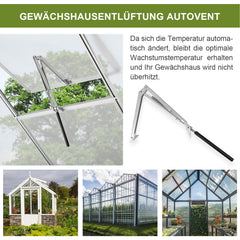 Ikodm Fensteröffner Automatischer Gewächshaus Hubkraft max.7kg