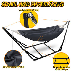 Ikodm Hängematte mit Gestell Klappbar mit Tragetasche