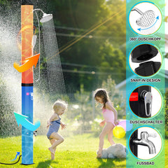 Ikodm 35L Solardusche Gartendusche Inkl. Schutzhaube und Handbrause