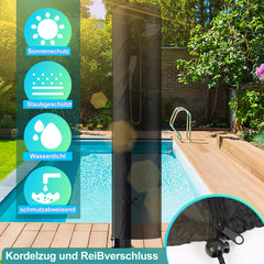 Ikodm 35L Solardusche Gartendusche Inkl. Schutzhaube und Handbrause