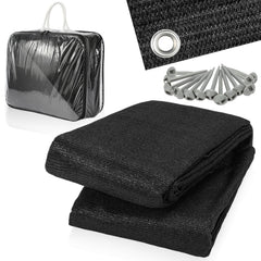 Ikodm Campingteppich Vorzeltteppich HDPE Schwarz