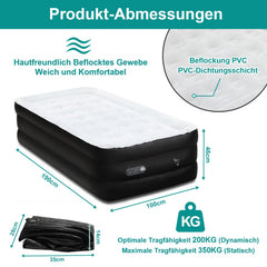 Ikodm Luftmatratze Aufblasbare Matratze mit Elektrischen Pumpe Einzel/Doppel