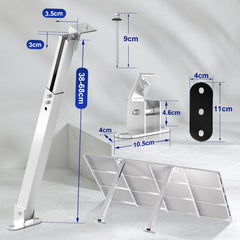 Ikodm Solarpanel Halterung Verstellbar 0-60° Aluminium 1 Paar