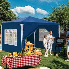 Ikodm Partyzelt Pavillon 3x3m Wasserdicht mit Seitenteilen