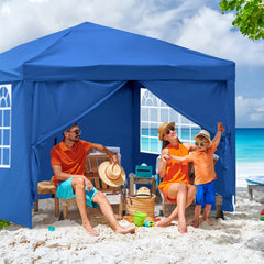 Ikodm Faltpavillon Pop-Up Pavillon mit Seitenwände 3x3m