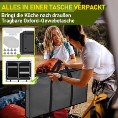 Ikodm Campingküche Campingschrank Faltschrank