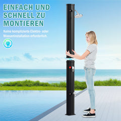 Ikodm 35L Solardusche Gartendusche Inkl. Schutzhaube
