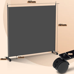 Ikodm Paravent Raumteiler 1/3/4/5 Teilig Trennwand mit Rollen