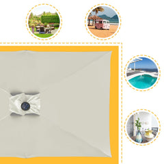 Ikodm Sonnenschirm 210x140 / 300x200cm Rechteckig mit LED Solar