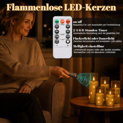 Ikodm LED Kerzen 5er Set Fernbedienung