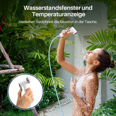 Ikodm Campingdusche 12L Tragbarmit Fusspumpe