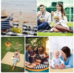 Ikodm Picknickdecke Wasserdicht Tragbar 200×200cm