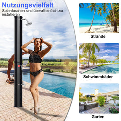 Ikodm 35L Solardusche Gartendusche Inkl. Schutzhaube