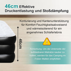 Ikodm Luftmatratze Aufblasbare Matratze mit Elektrischen Pumpe Einzel/Doppel