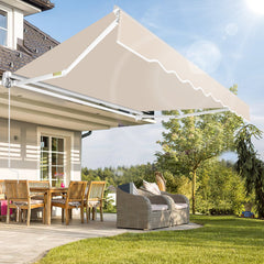 Ikodm Gelenkarmmarkise Terrassenmarkise Alu mit Handkurbel