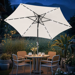 Ikodm Sonnenschirm 2.7m Winkelverstellbar mit/ohne LED