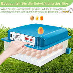 Ikodm Brutautomat Vollautomatisch Inkubator für Hühner 36 Eier