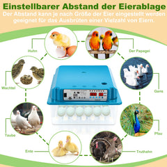 Ikodm Brutautomat Vollautomatisch Inkubator für Hühner 36 Eier
