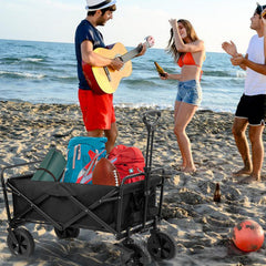 Ikodm Bollerwagen faltbar Strandwagen 100kg Belastbarkeit