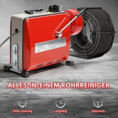 Ikodm Rohrreinigungsmaschine 500W Elektrische Abflussreiniger für 20–120mm Rohre