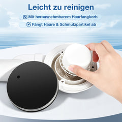 Ikodm Ablaufgarnitur Ø90mm Duschwanne Siphon, 20L/Min Ablaufleistung