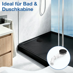 Ikodm Ablaufgarnitur Ø90mm Duschwanne Siphon, 20L/Min Ablaufleistung