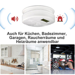 Ikodm CO Melder Alarm Kohlenmonoxid Gasmelder Rauchmelder Gaswarner LCD Anzeige Kohlenmonoxidmelder Brandschutz
