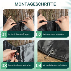 Ikodm Palmenwurzelschutz, 2 Stück, Ø 100 cm, Winterschutz mit Alufolie