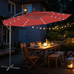 Ikodm Ampelschirm Ø3m Ø3.5m mit Solar LED