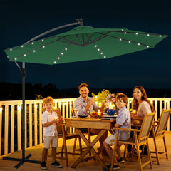 Ikodm Ampelschirm Ø3m Ø3.5m mit Solar LED