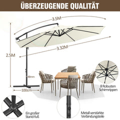 Ikodm Ampelschirm Ø3m Ø3.5m