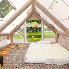 Ikodm Aufblasbares Campingzelt mit Dachfenster 12㎡