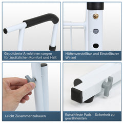 Ikodm WC Aufstehhilfe Toilettenstütze Stützhilfe Höhenverstellbar